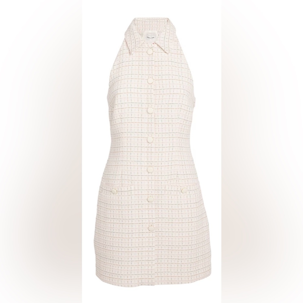 NWT Veronica Beard Roxanne Tweed Button Front Mini Dress Size 12 - Picture 3 of 8